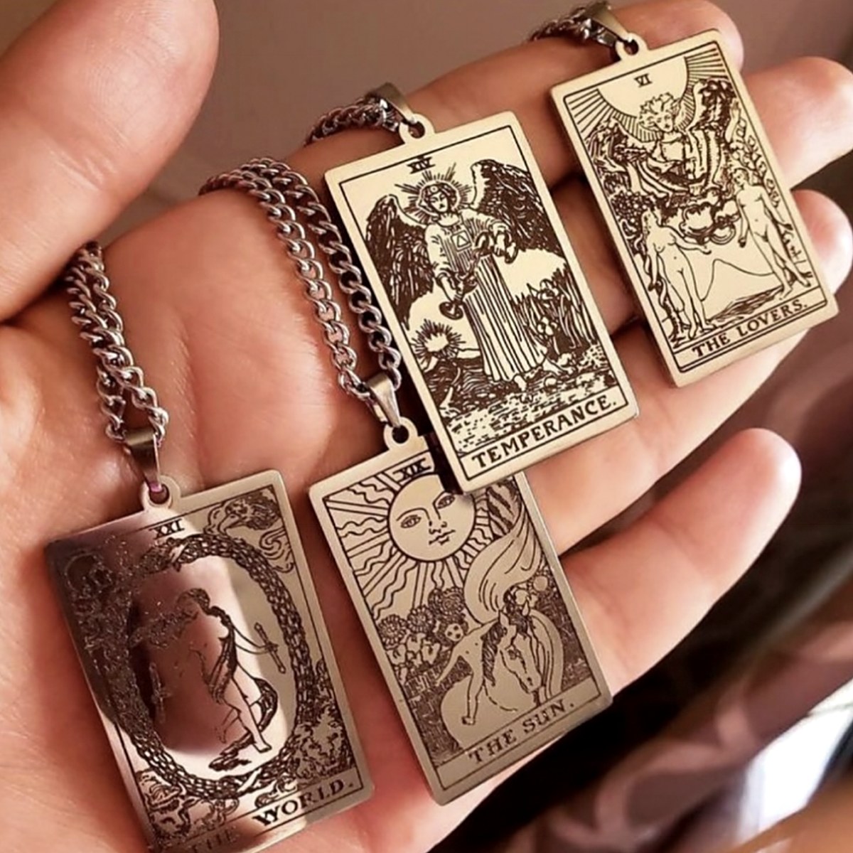 Vintage Tarot Card Necklace