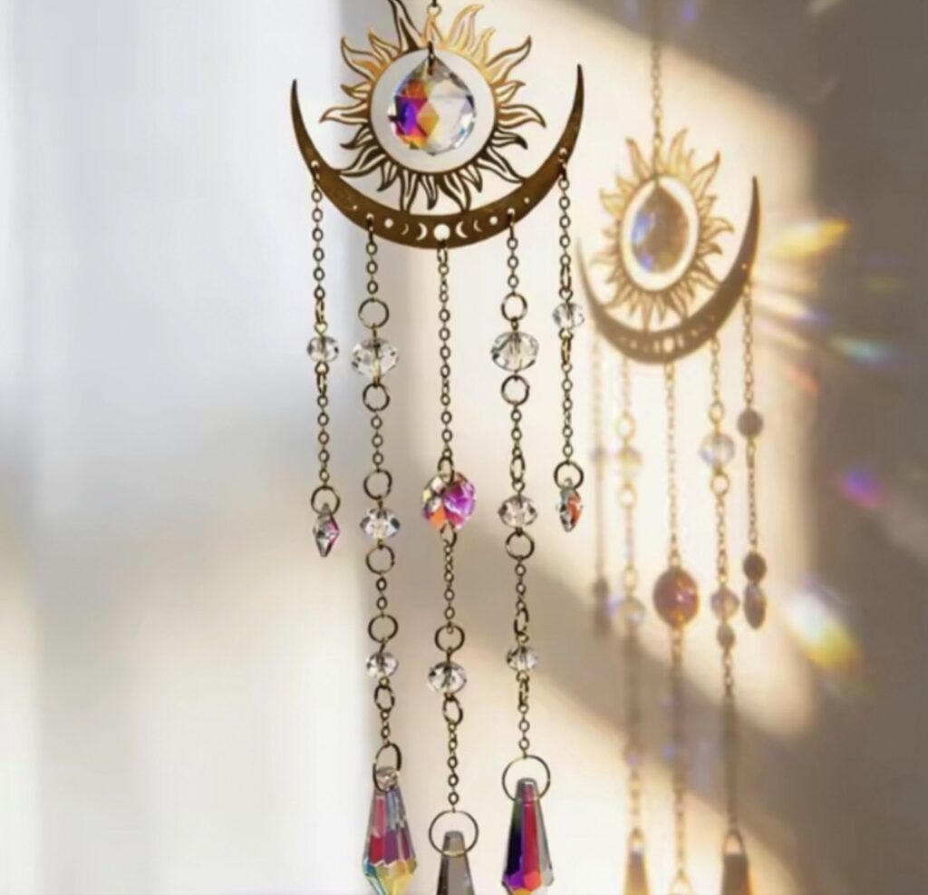 Sun & Moon Crystal Suncatcher