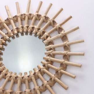 Rattan Sun Mirror