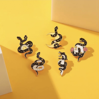 Celestial Snake Enamel Pin Set