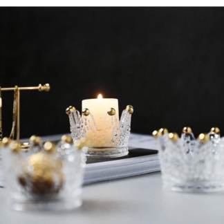 Crystal Crown Candle Holder Set