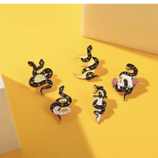 Celestial Snake Enamel Pin Set