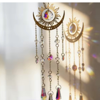 Sun & Moon Crystal Suncatcher
