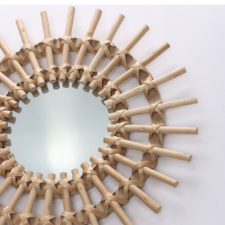 Rattan Sun Mirror