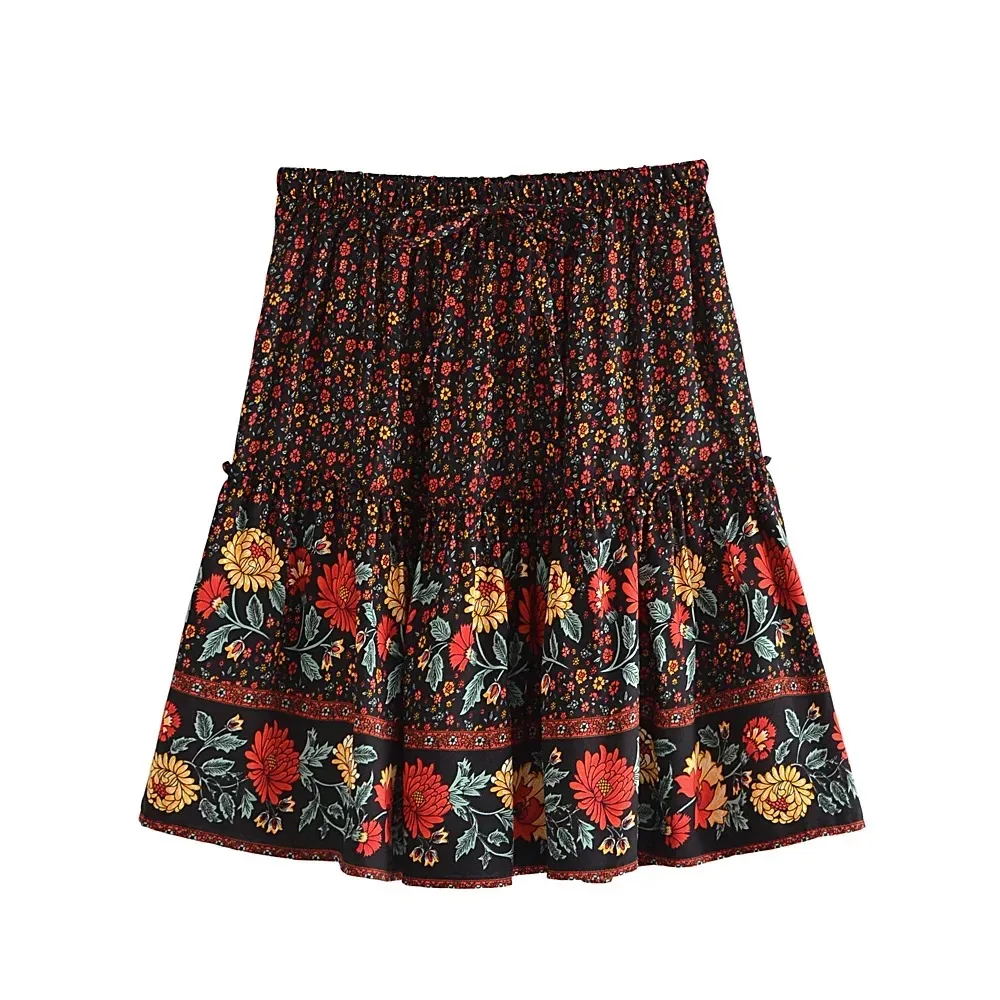 Boho Ruffle Mini Skirt - Image 7