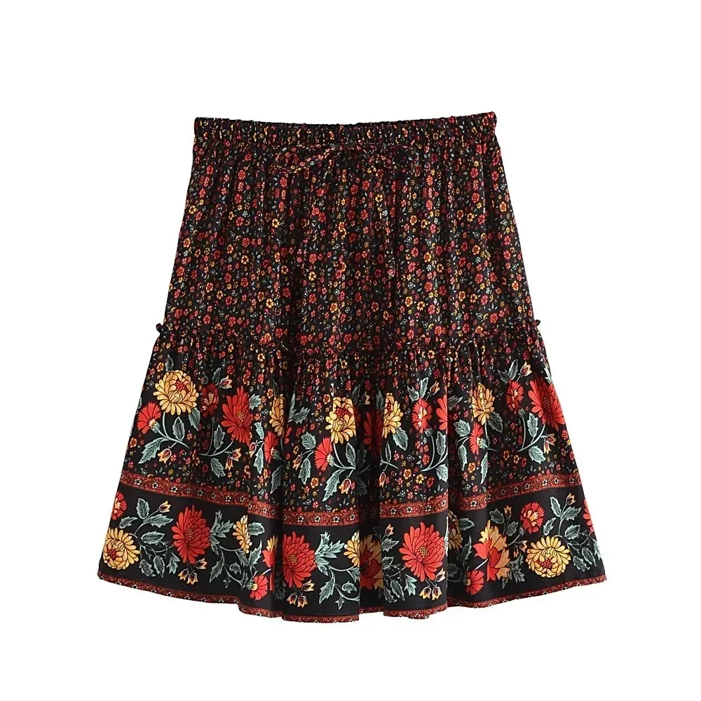 Boho Ruffle Mini Skirt - Image 4