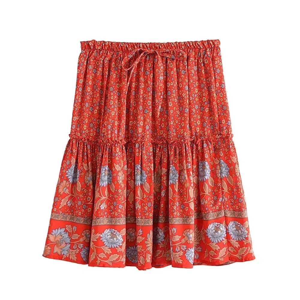 Boho Ruffle Mini Skirt - Image 5