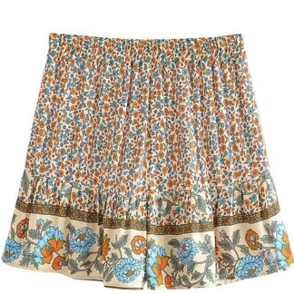 Wild Floral Print Boho Shorts