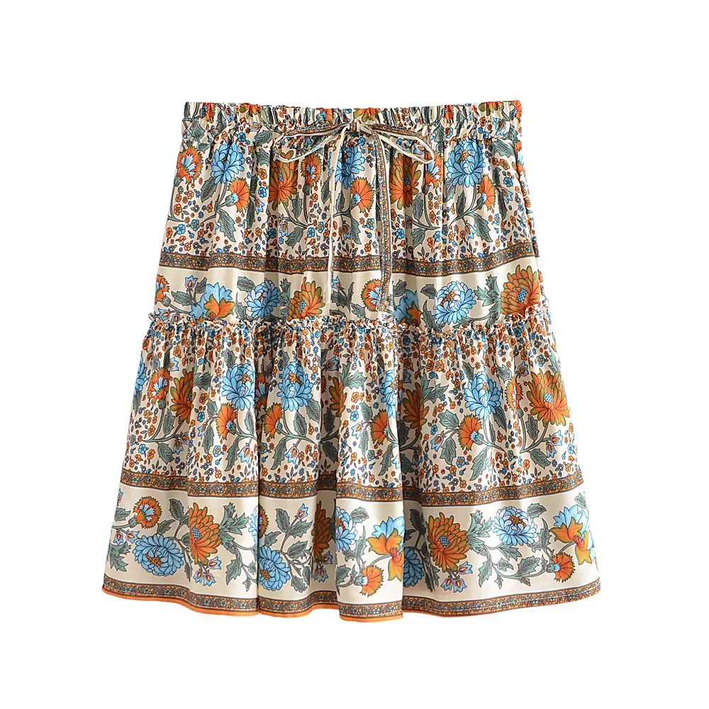 Boho Ruffle Mini Skirt - Image 8