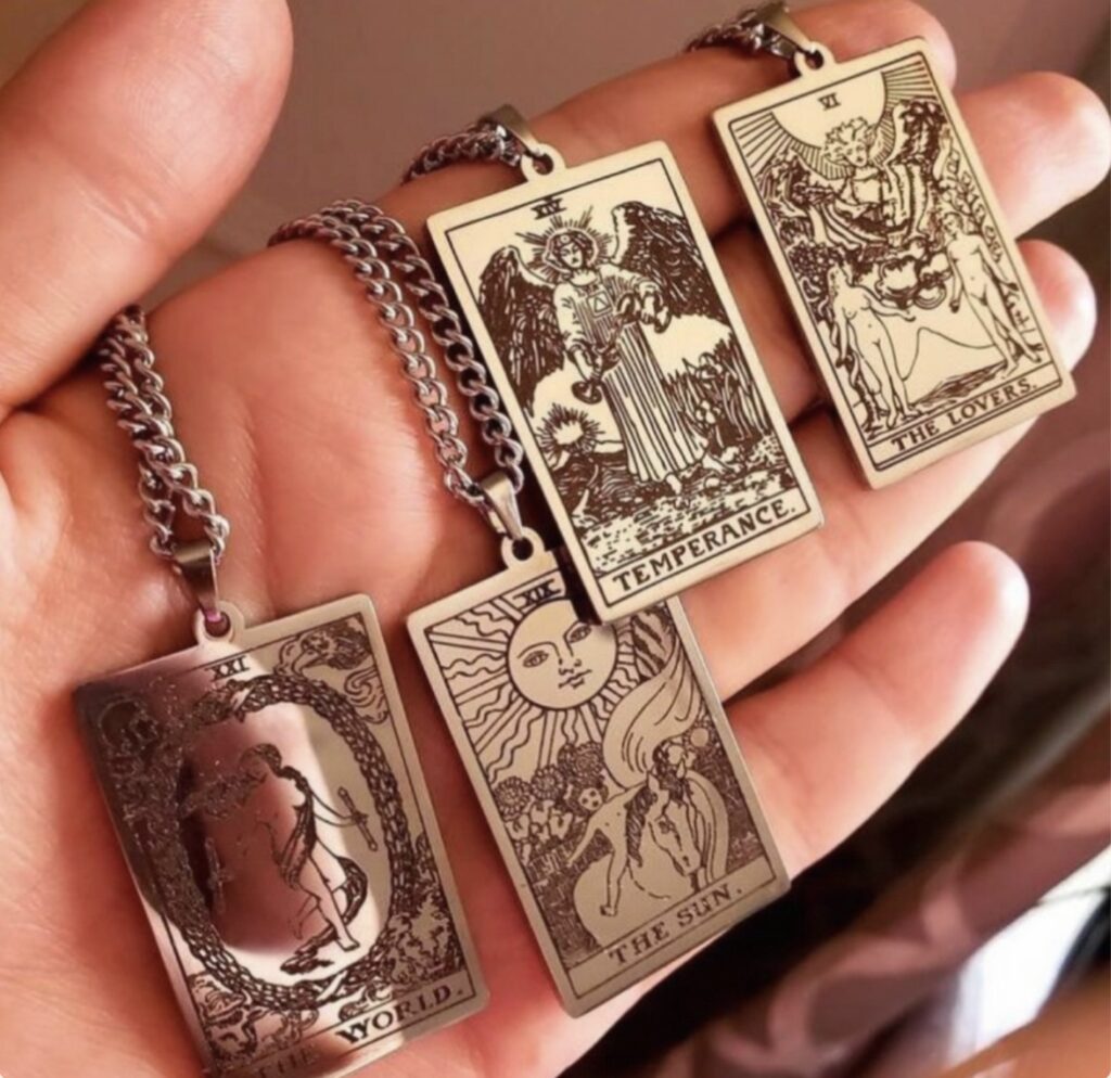 Vintage Tarot Card Necklace
