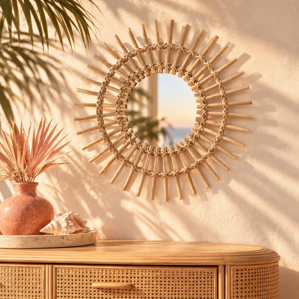 Rattan Wall Mirror